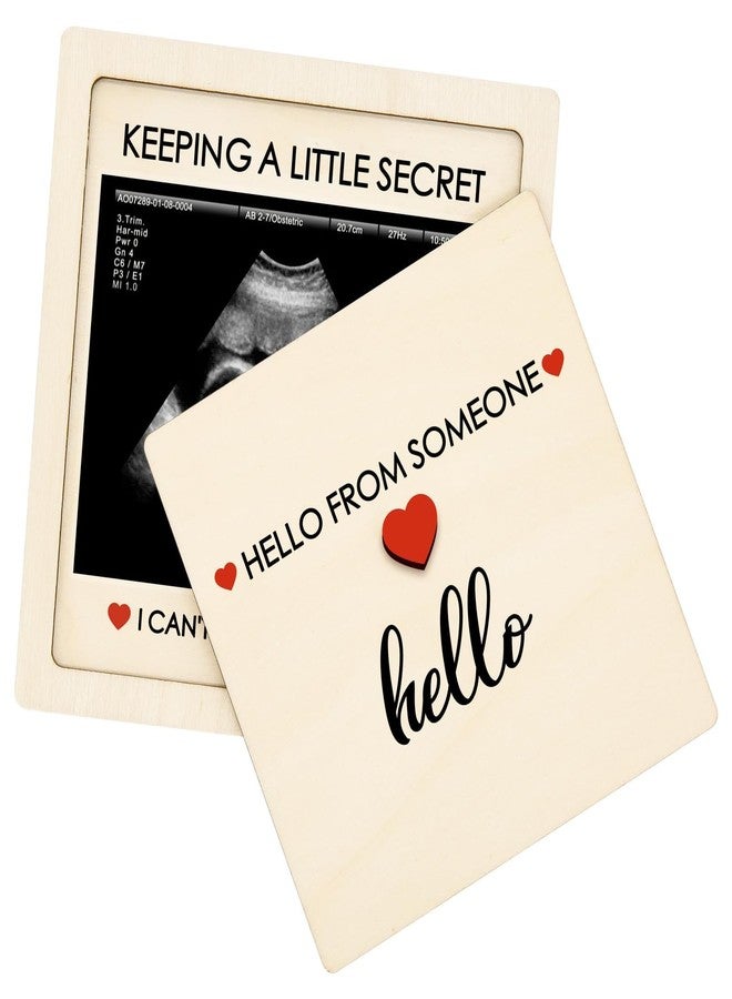CYUXING Baby Announcement Sign, Surprise Pregnancy Announcement for Grandparents Ultrasound Picture Frames Gift Supplies, First Time Grandparents Gift Good Wood Material Not Easily Damaged - Image 1
